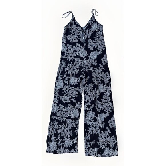 After Party By Nasty Gal Women’s Black Strappy Floral Wide Leg Jumpsuit Size XS - Picture 3 of 16